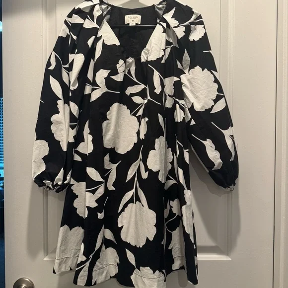 Kate Spade Black and White Floral Dress - Picture 2 of 4